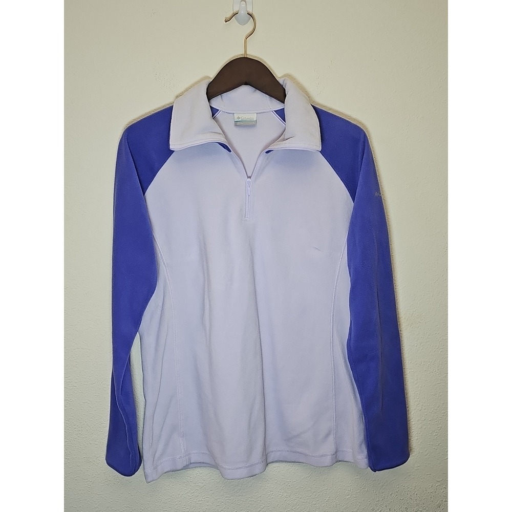 Columbia Women's Pullover‎ Fleece Purple  Quarter Zip Size Large